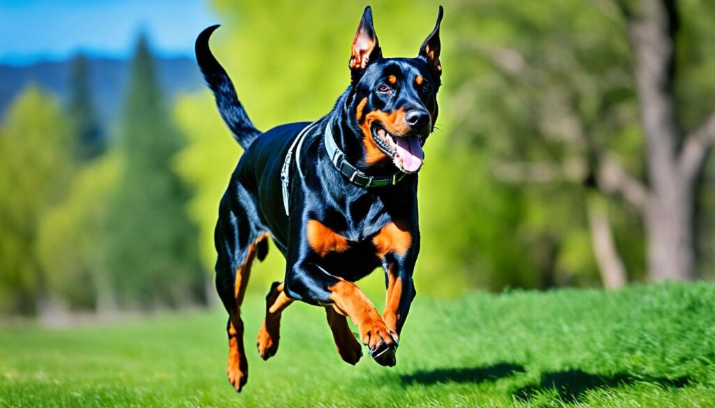 Bewegungsbedarf des Dobermann-Rottweiler-Mix