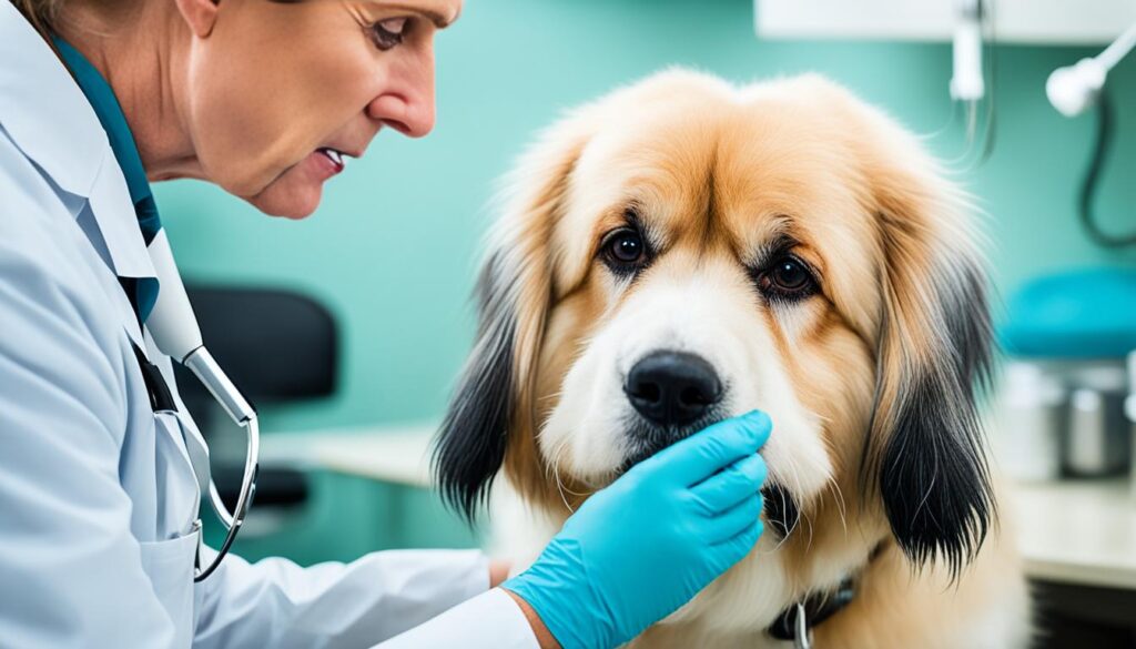 Diagnose von Ektropium bei Hunden