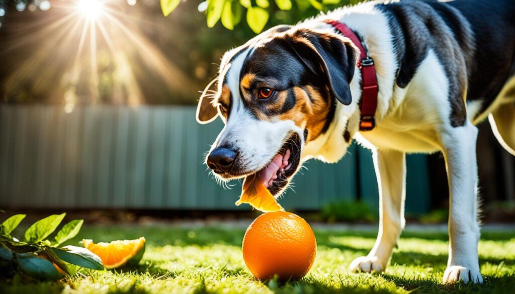 Einführung von Orangen an Hunde