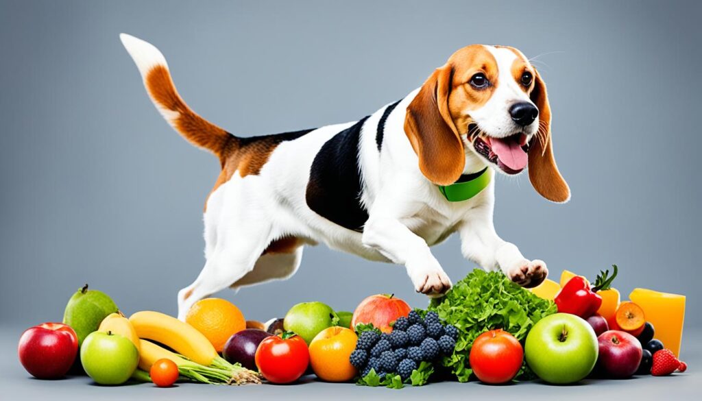 Ernährung und Bewegung von Beagles