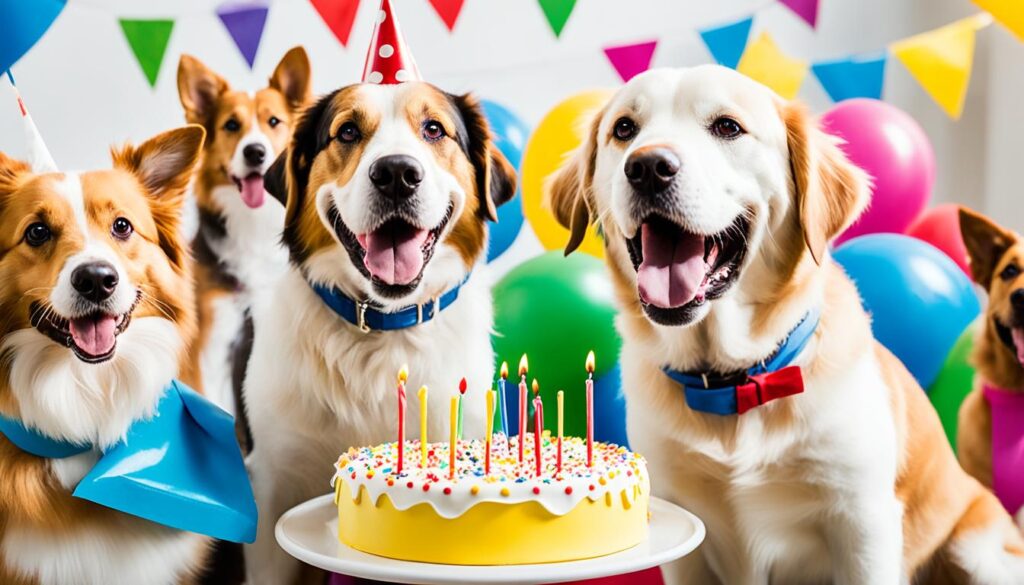 Hundespiele für Geburtstagsfeier