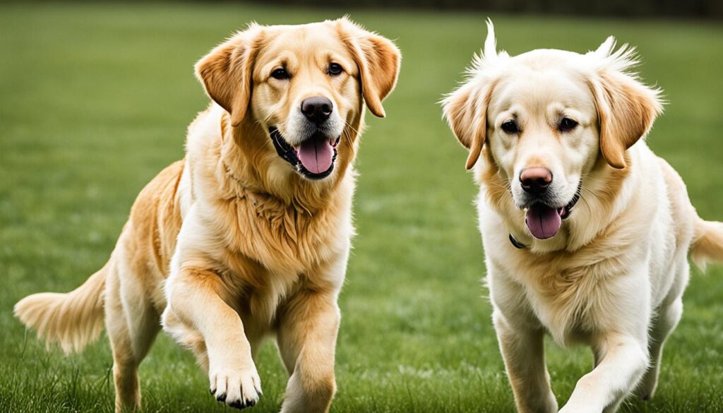 Labrador Retriever und Golden Retriever