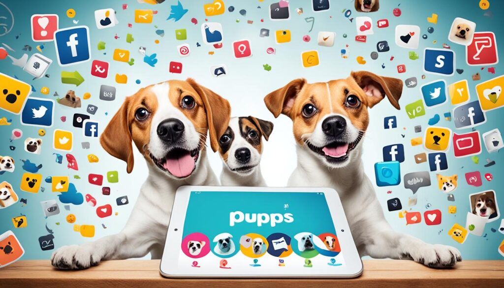 Quizzical Pups in sozialen Medien