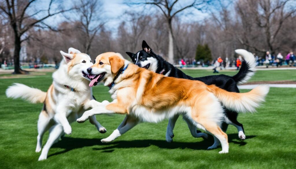 Sozialisierung eines Golden Retriever Husky