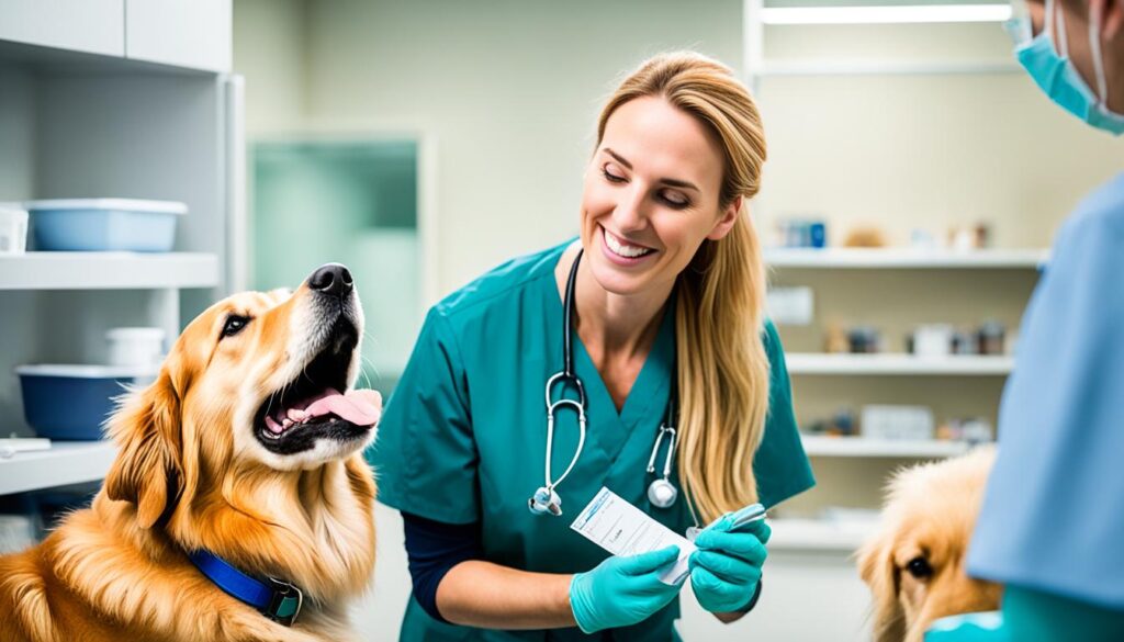 Tierarzt und Hund