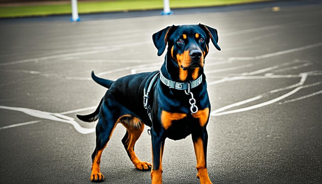Training und Gehorsam beim Dobermann-Rottweiler-Mix