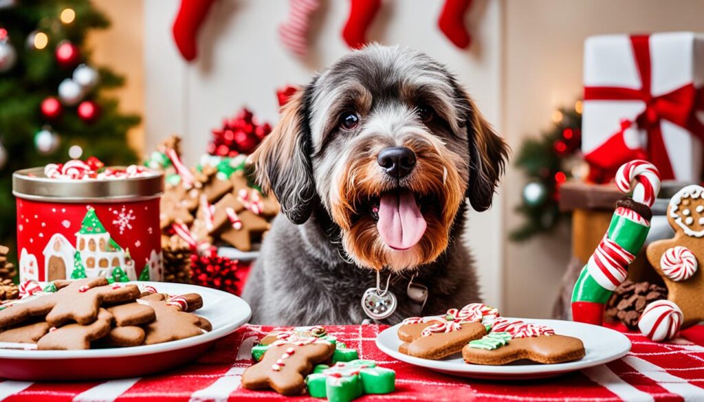 Weihnachtshund mit Lebkuchen