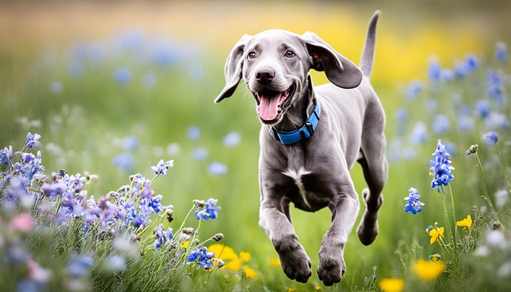 Weimaraner-Welpe