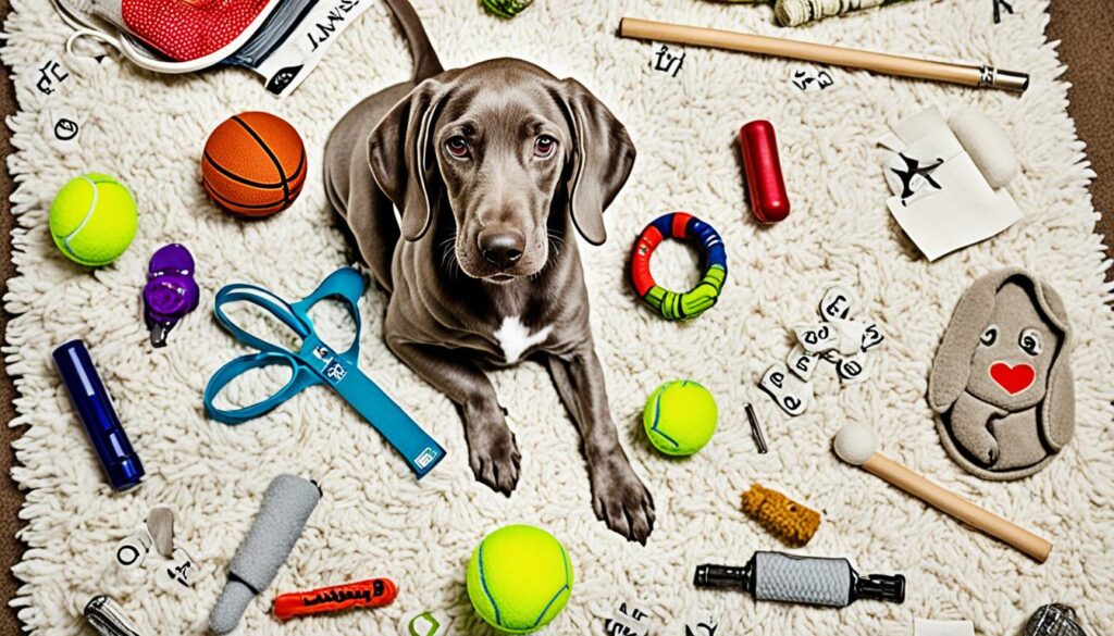 Weimaraner-Welpe