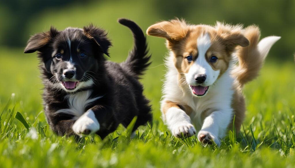 Welpen des Golden Retriever Border Collie Mix Welpen des Golden Retriever Border Collie Mix