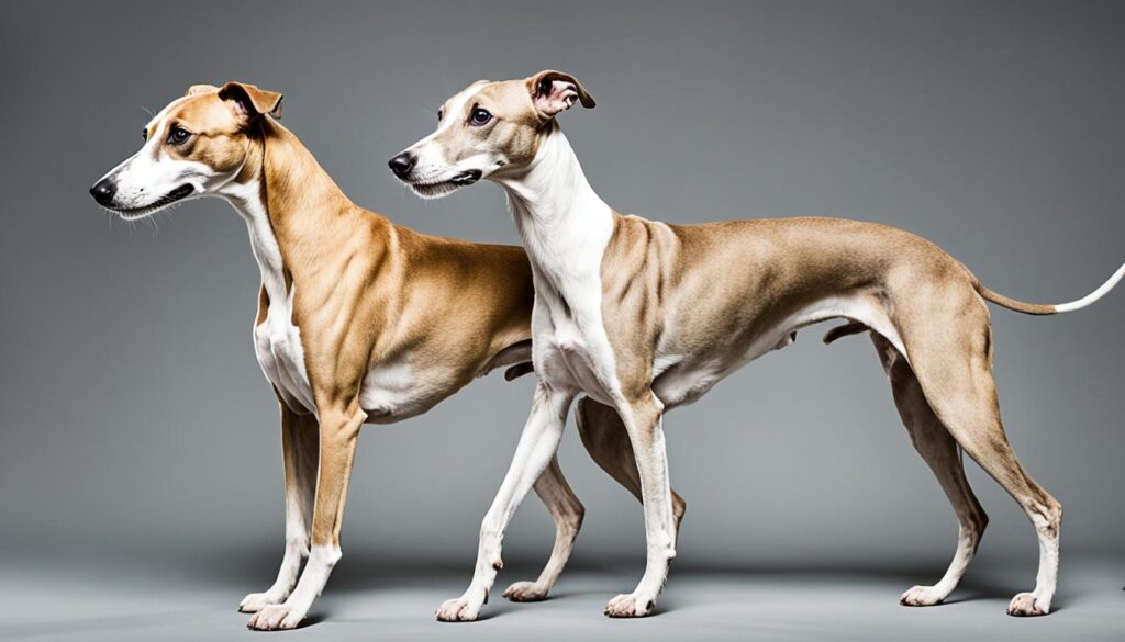 Whippet und Italienisches Windspiel