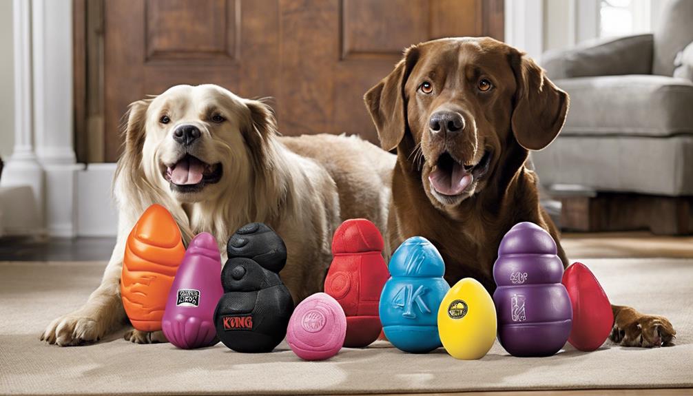 auswahl von kong hundespielzeugen