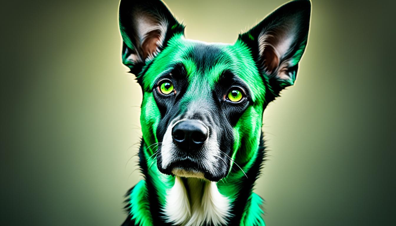 hund grüne augen