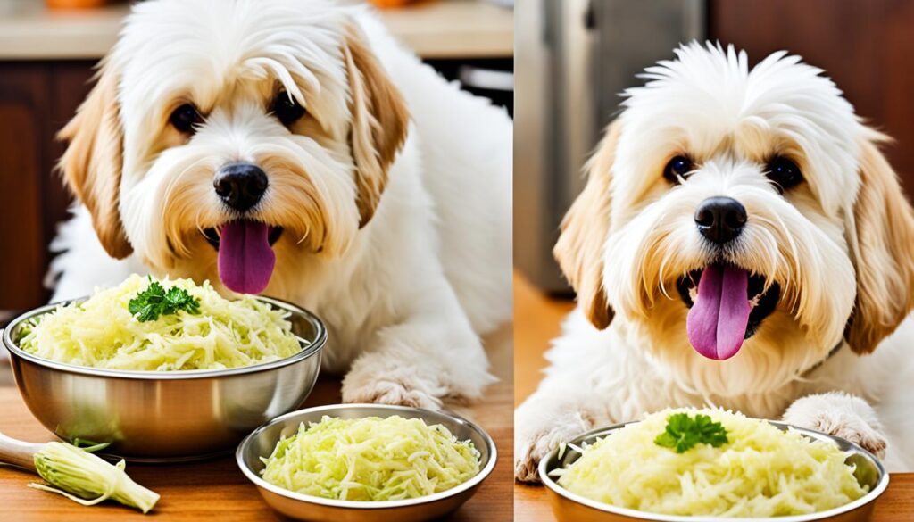 rohes und gekochtes Sauerkraut für Hunde