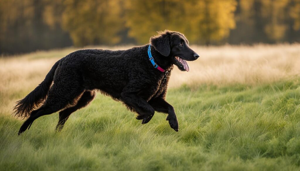 Freundlicher Curly-Coated Retriever