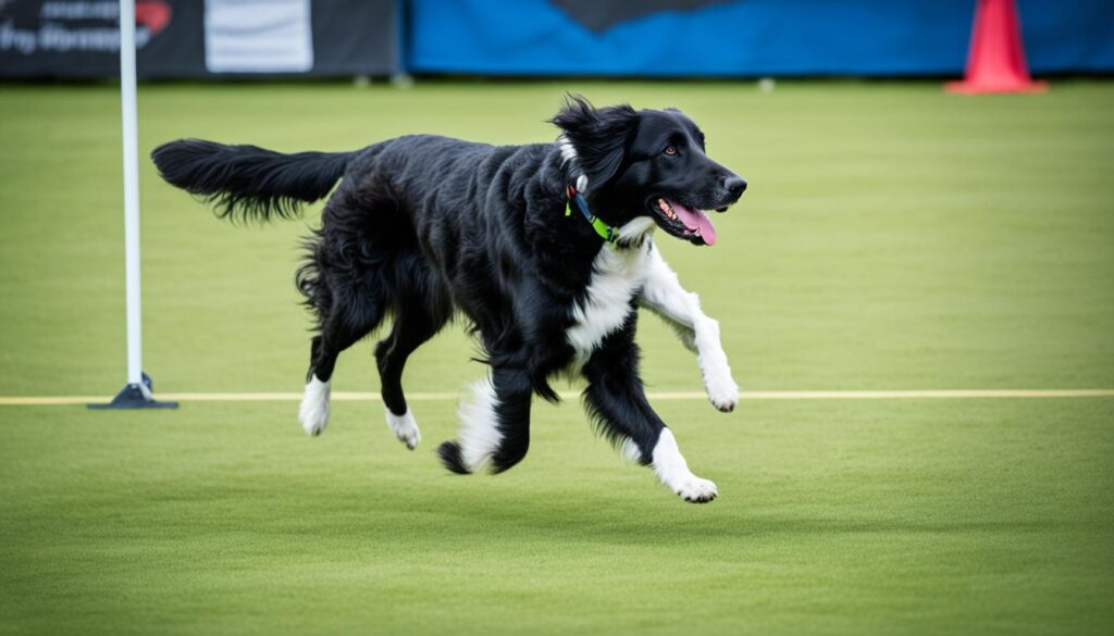 Hund mit Halter im Hundesport