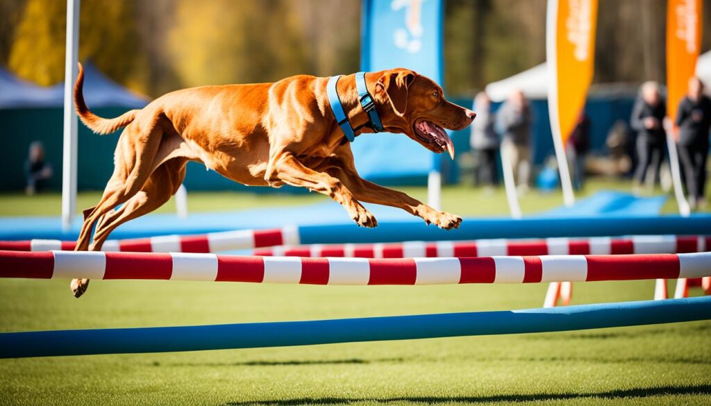 Magyar Vizsla bei der Ausübung von Aktivitäten