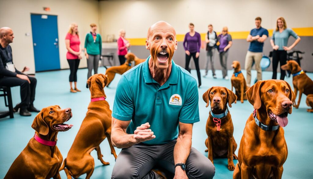 Magyar Vizsla in einer Hundeschule