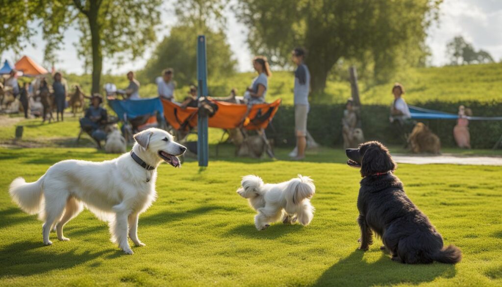 Zwergpudel und andere Hunde