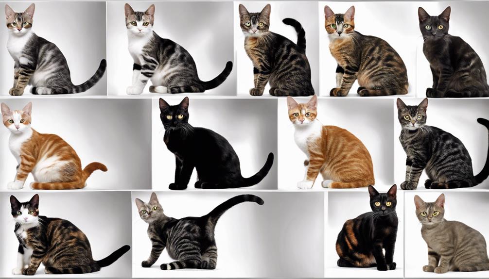 diverse group of housecats
