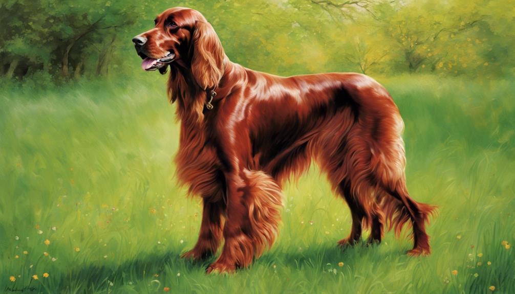 elegant red haired hunting dog