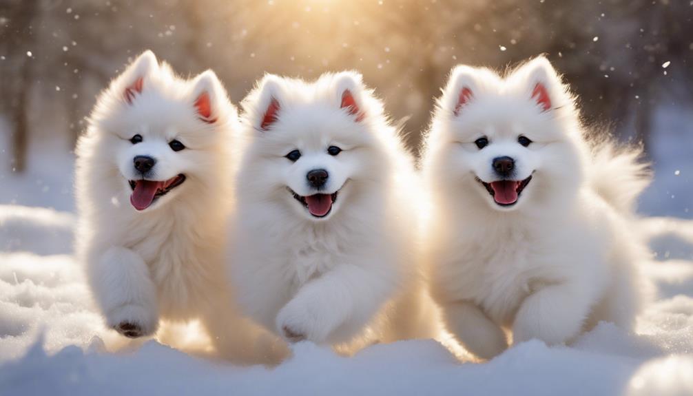 enchanting miniature samoyeds