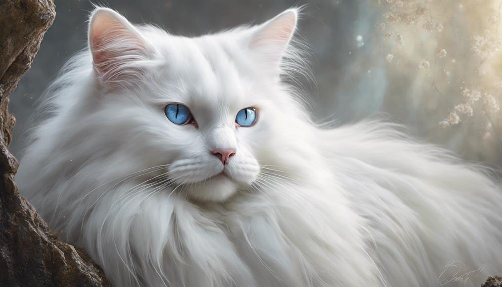 ethereal white maine coon pendant