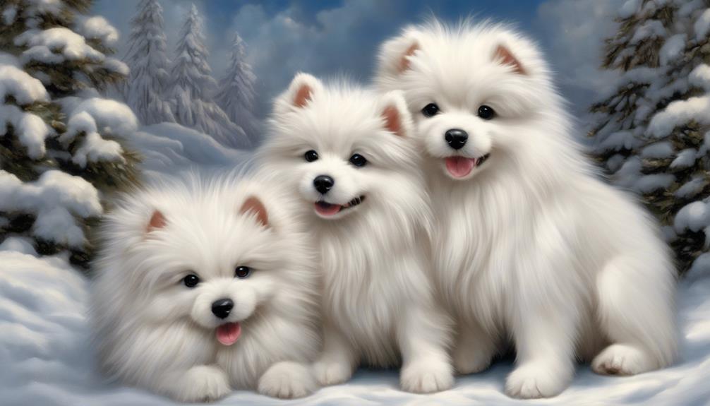 miniature fluffy eskimo dogs