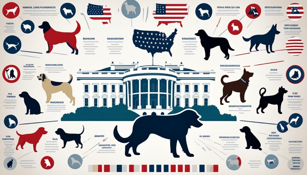 Infografik: Ehrfurchtige Namen der Präsidentenhunde