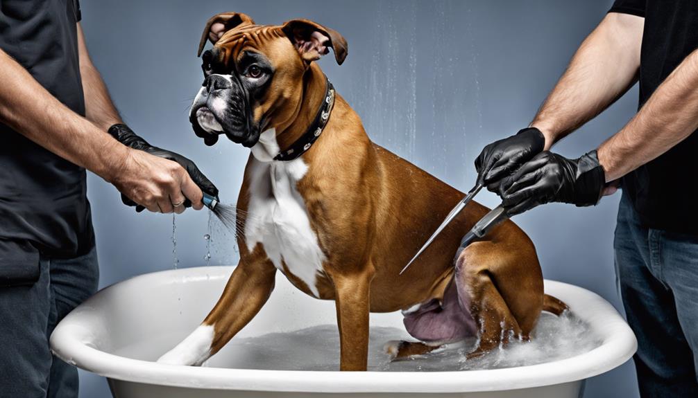 dog grooming in information center