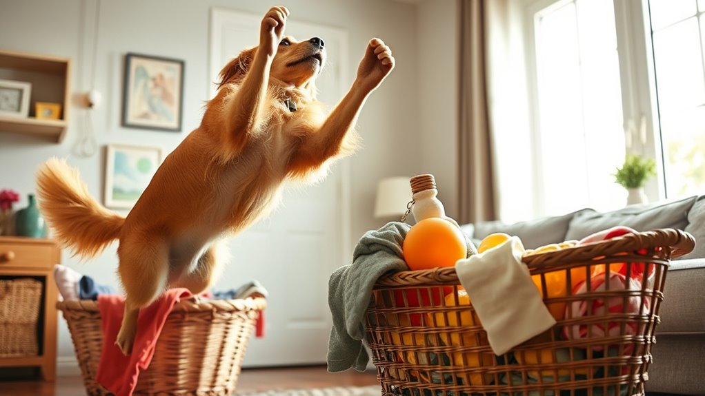 Hundetricks mit Haushaltsgegenständen