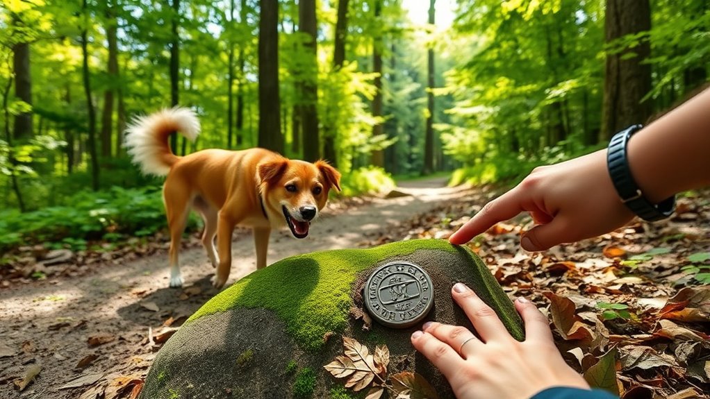 sicheres und angenehmes Hund-Geocaching