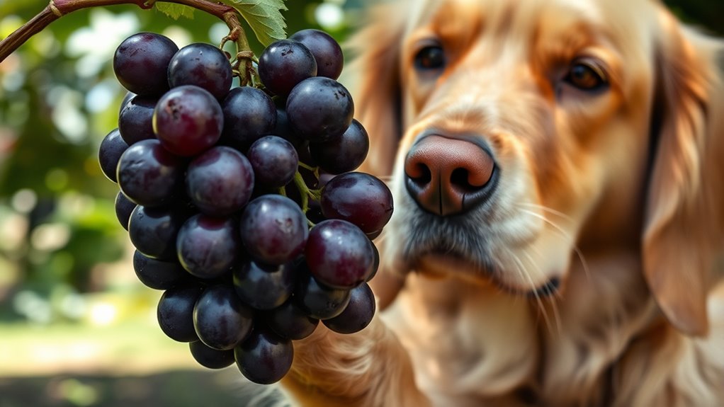 Vermeide Trauben und Überfütterung