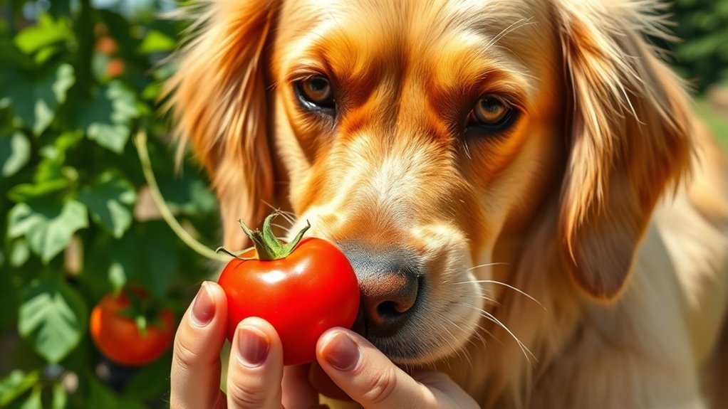 Wählen Sie reife grüne Freitomaten