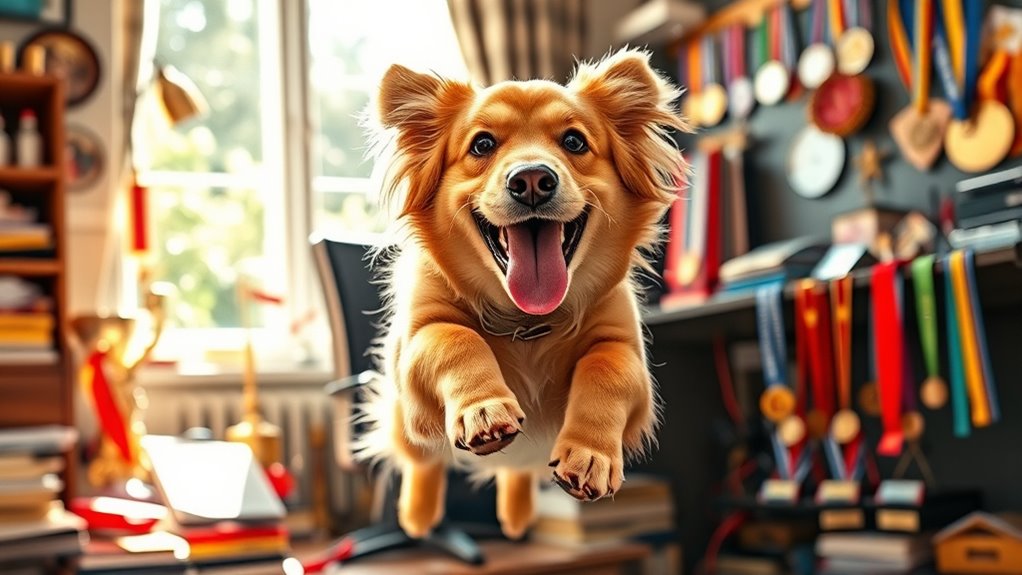 Verrückte Leistungen von Hunden