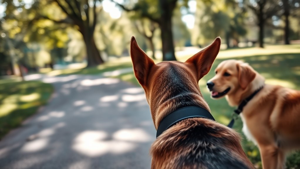 Hund bellt während Begegnungen