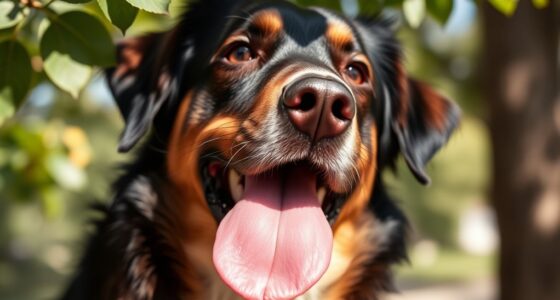 Hund atmet trotz Kühle