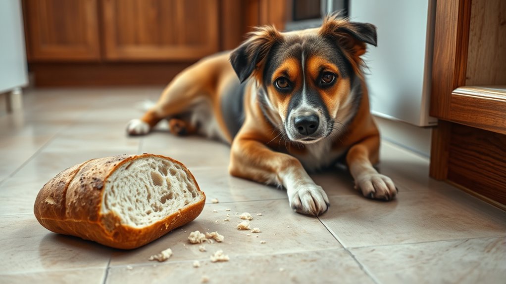 Hundeanzeichen von Brotunverträglichkeit