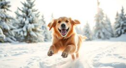 Hunde und Schnee Winterspaß