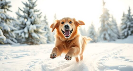 Hunde und Schnee Winterspaß