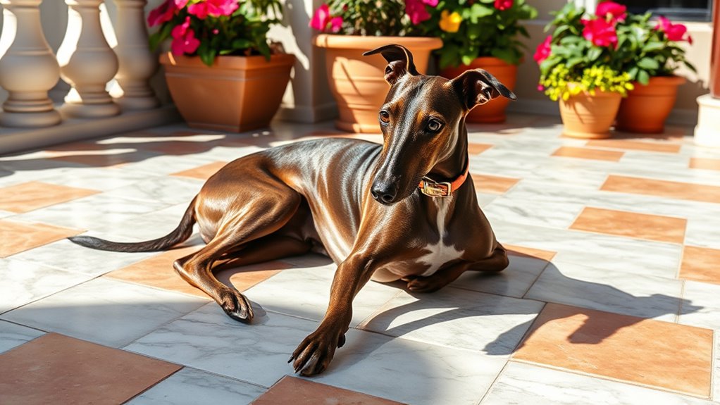 eleganter, gepflegter, selbstbewusster Hund