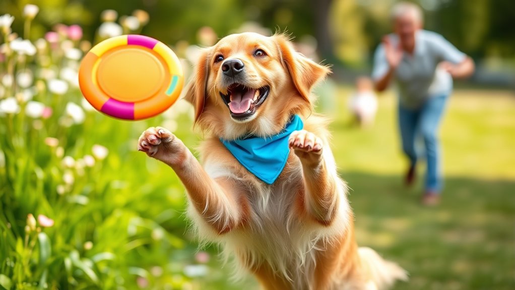 Lustiger Hund, der Tricks lernt