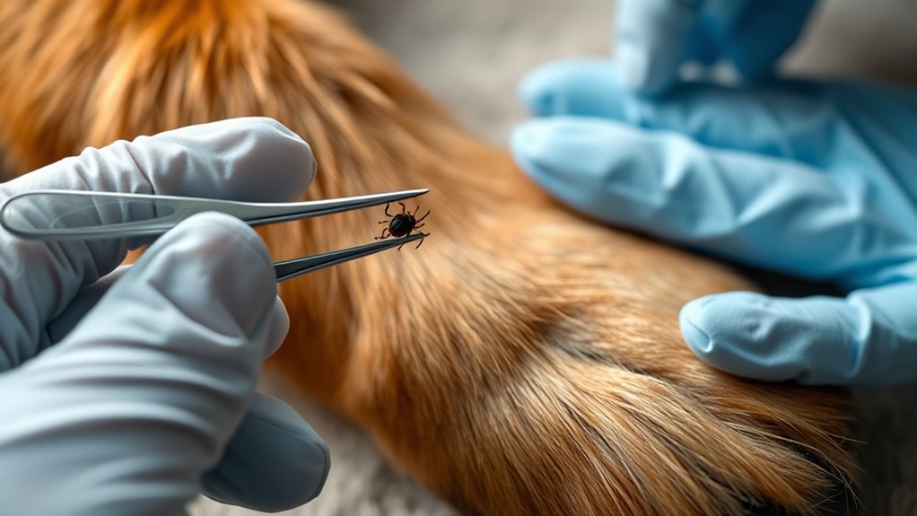 Sammle geeignete Zeckenentfernungswerkzeuge