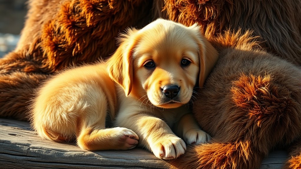 sanft schützend flauschig freundlich