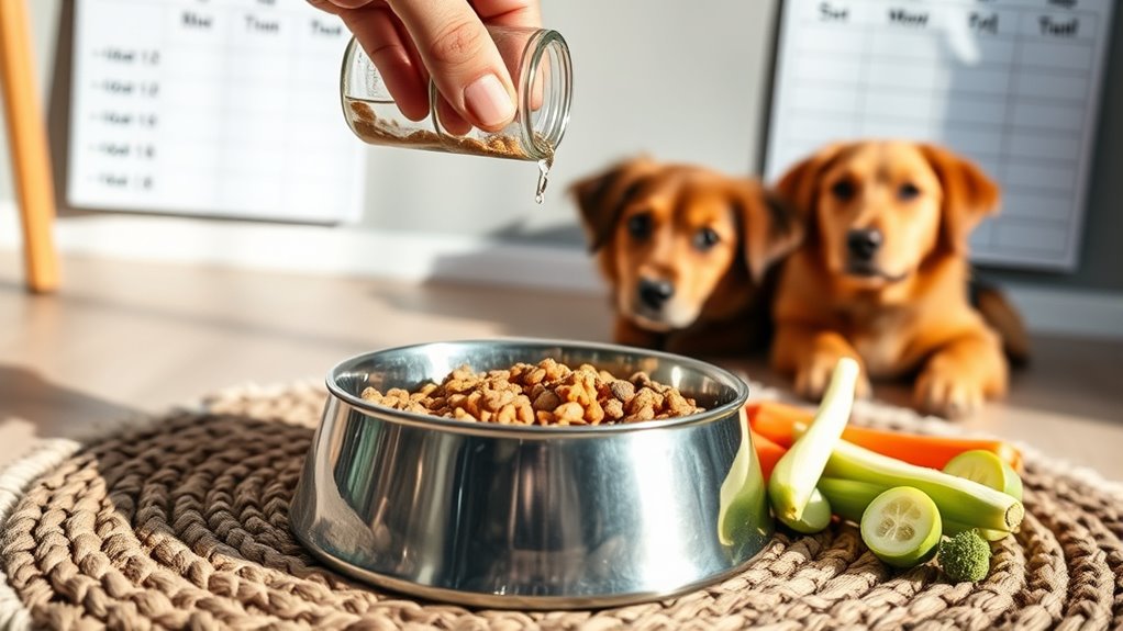 schrittweise die Futterportionen anpassen