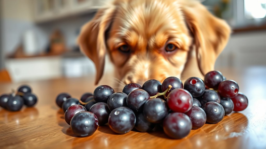 Vergiftungserscheinungen bei Hunden durch Trauben
