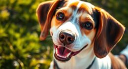 glücklicher Nase-schwingender Beagle