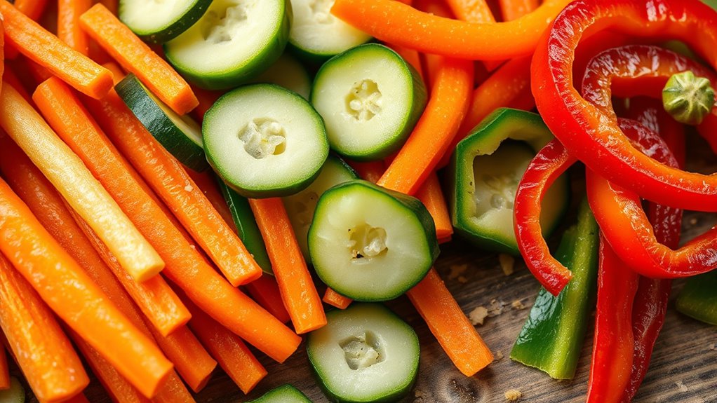 gesunde knusprige Gemüse-Snacks