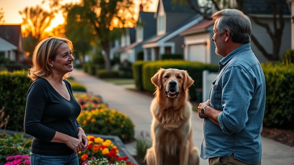 Pflege nachbarschaftliche Kommunikation und Geduld