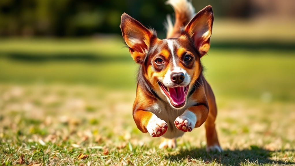 verspielte aufgeregte Hundesignale